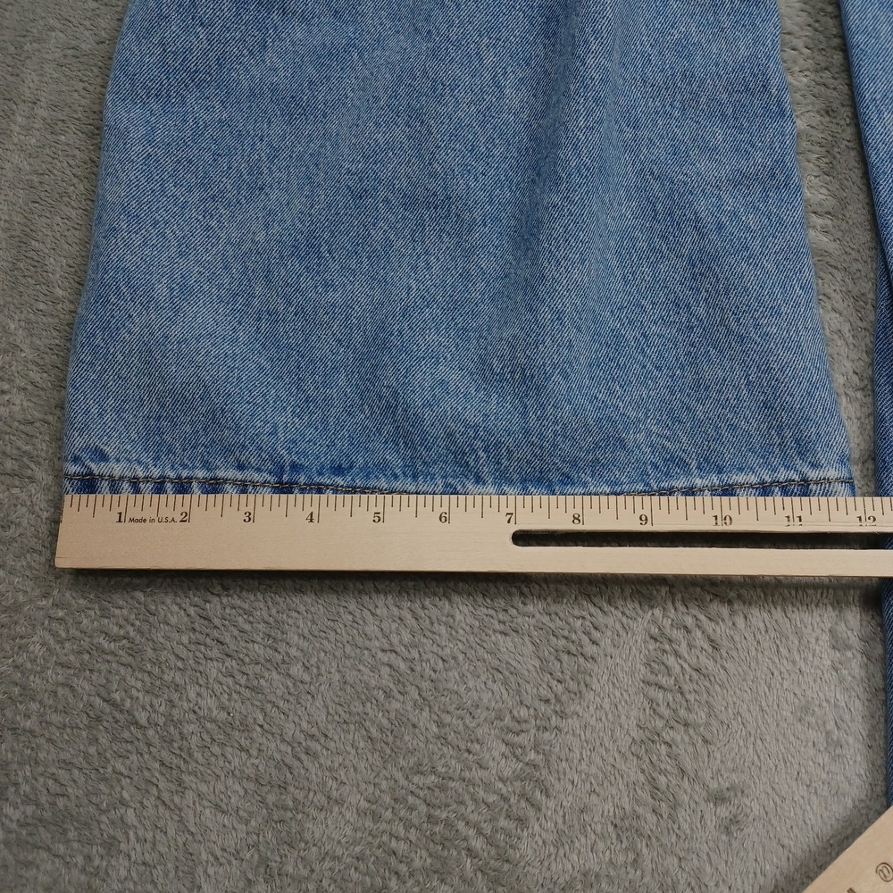 Levis Jeans Womens 29 Blue Denim Baggy Wide Leg Distressed Light Wash - Picture 9 of 10